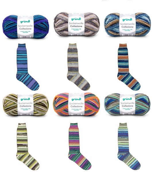 Gründl Sockenwolle Collezione I, 100g Sockenwolle 4-fach