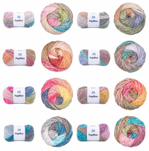 Happy Hobby Papillon, 100g Farbverlaufsgarn