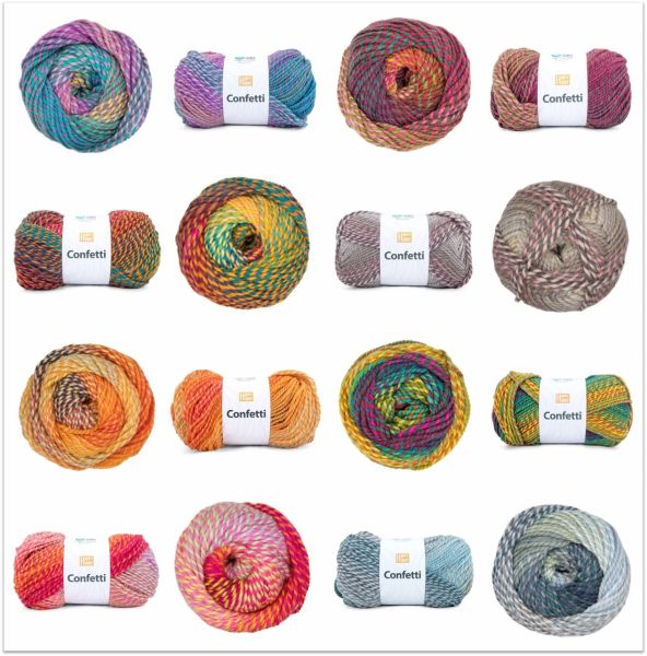 Happy Hobby Confetti, 100g Wintergarn