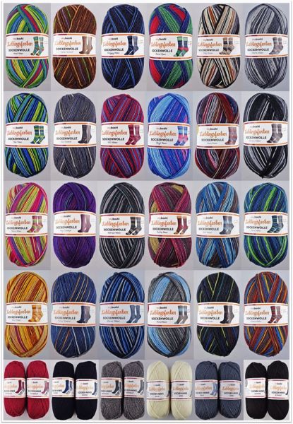 100g My Boshi Lieblingsfarben Sockenwoll-Familien