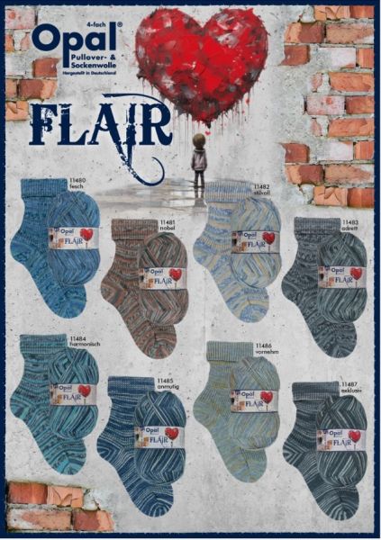 Opal Flair 4-fach, 100g Sockenwolle
