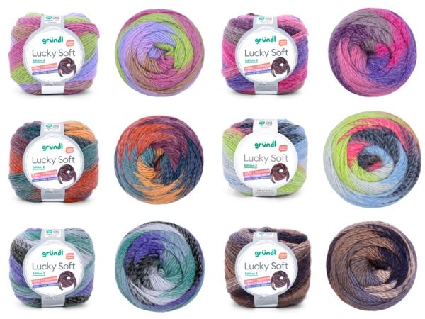 Gründl Lucky Soft - Edition 2, 200g Bobbelwolle mit Farbverlauf