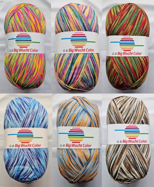 G-B Big Wucht Color, 400g-Großknäuel