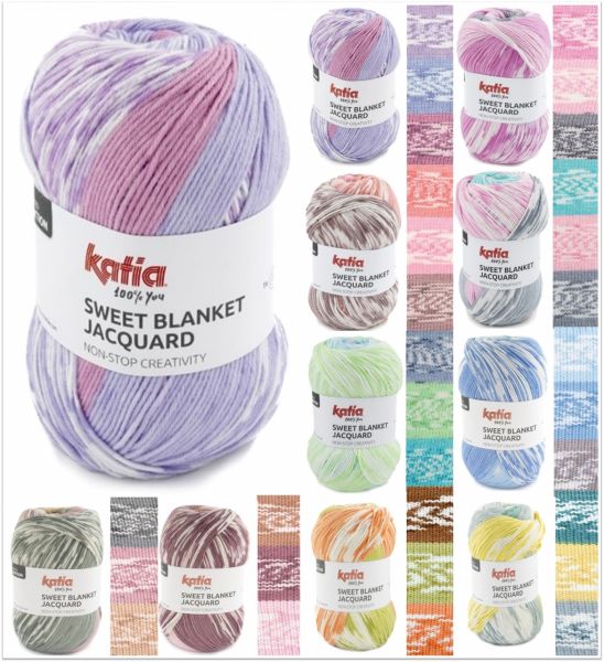 Katia Sweet Blanket Jacquard, 200g Farbverlaufsgarn