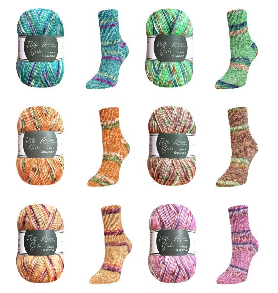 Rellana Flotte Socke Graziosa, 100g Sockenwolle 4-fach