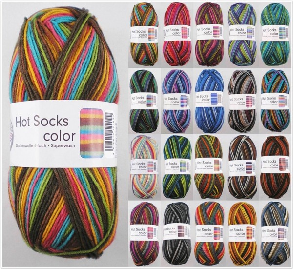 Gründl Hot Socks Color, 50g Sockenwolle 4-fach