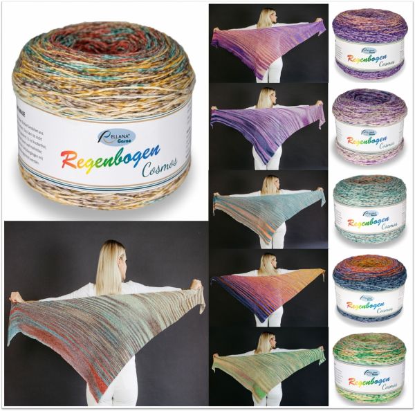 Rellana Regenbogen Cosmos, 200g Bobbelwolle