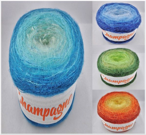 Mondial Champagne, 150g Bobbelgarn mit Glitzer