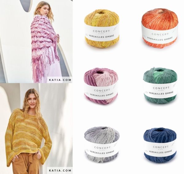 Katia Versailles Ombré, 50g Glitzergarn