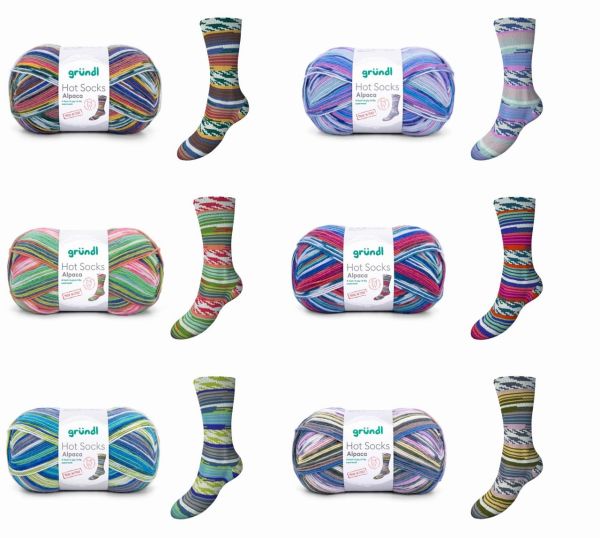 Gründl Hot Socks Alpaca, 100g Sockenwolle 4-fach