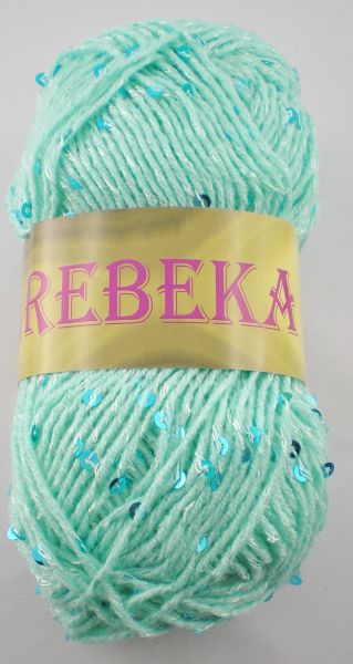 Vlnika Rebeka, 50g Sommergarn mit Pailletten Fb. 21 mintgrün