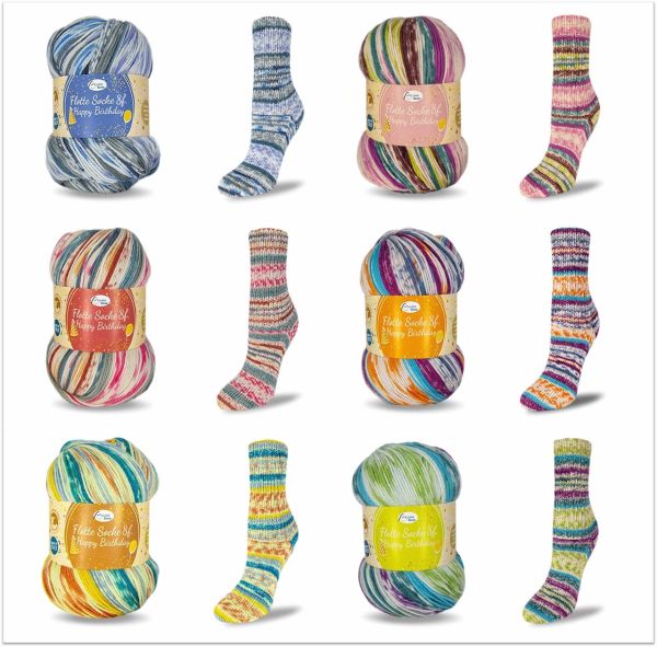 Flotte Socke Happy Birthday, 100g Sockenwolle 8-fach