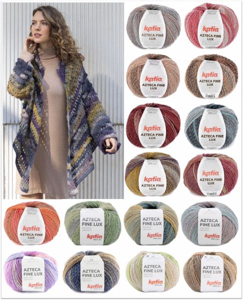 Katia Azteca Fine Lux, 100g Fantasiegarn mit Schimmer