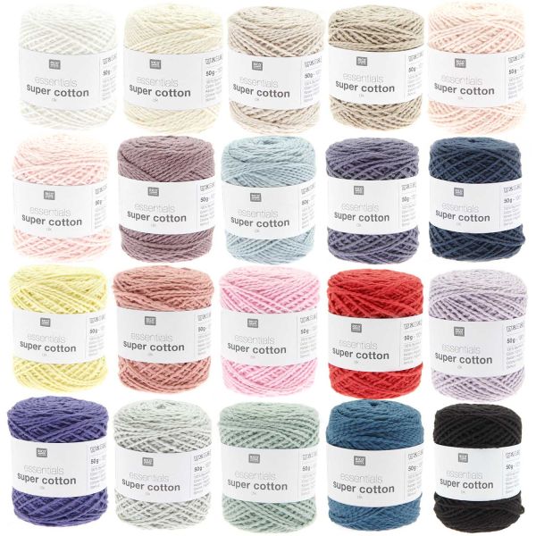 50g Rico Design Essentials Super Cotton dk, 50g Ganzjahresgarn