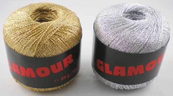 G-B Glamour, 25g Häkelgarn mit Glitzereffekt