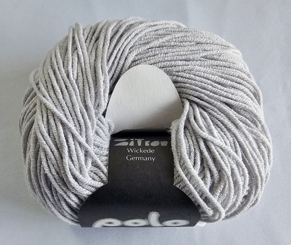 Zitron Polo, 50g Baumwoll-Polyacryl-Garn Fb. 34 silbergrau