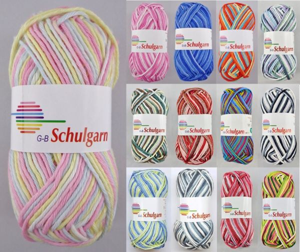 G-B Schulgarn Color, 50g Topflappengarn