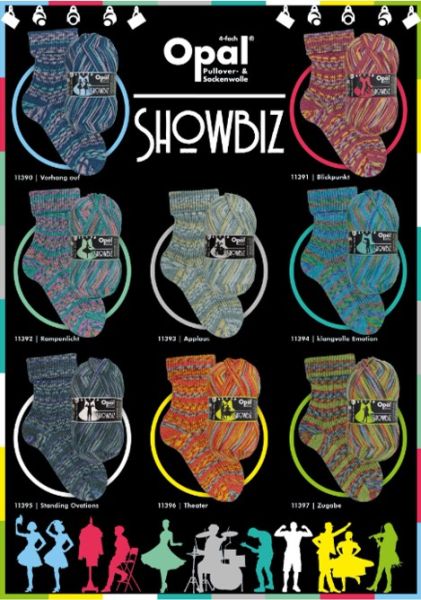 100g Opal Showbiz 4-fach, 100g Sockenwolle