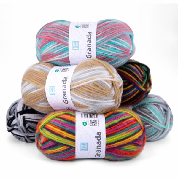 Happy Hobby Granada, 100g Farbverlaufsgarn
