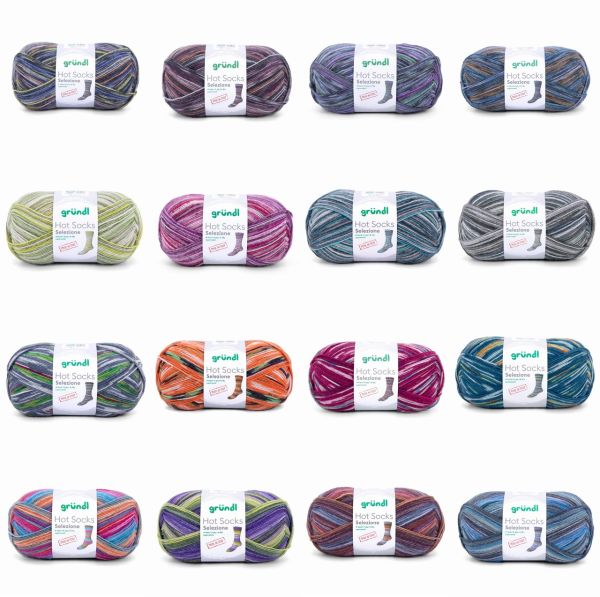 Gründl Hot Socks Selezione, 100g Sockenwolle 4-fach