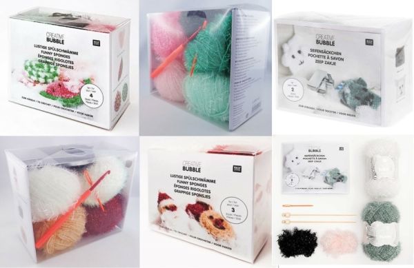 Rico Design Creative Bubble - Spülschwämme Häkelset / Strickset
